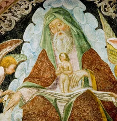 Fresque, abbaye de Novacella, Bressanone, Trentin-Haut-Adige, Italie